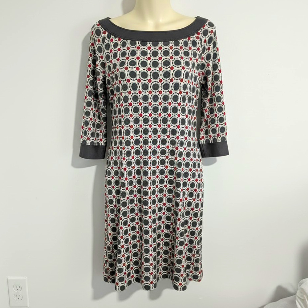 Tory Burch Women’s XL 100% Silk Geometric Belted Sheath Dress